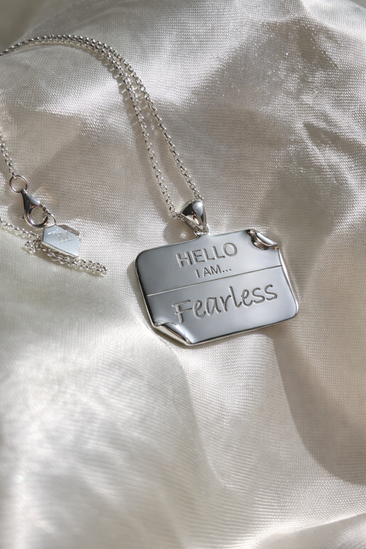 I AM "Fearless" – Name Tag Necklace