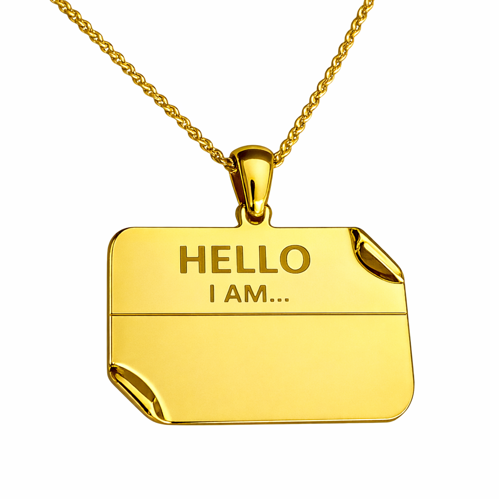 I AM Customizable Name Tag Necklace- Limited Edition – Rockk & Mattie