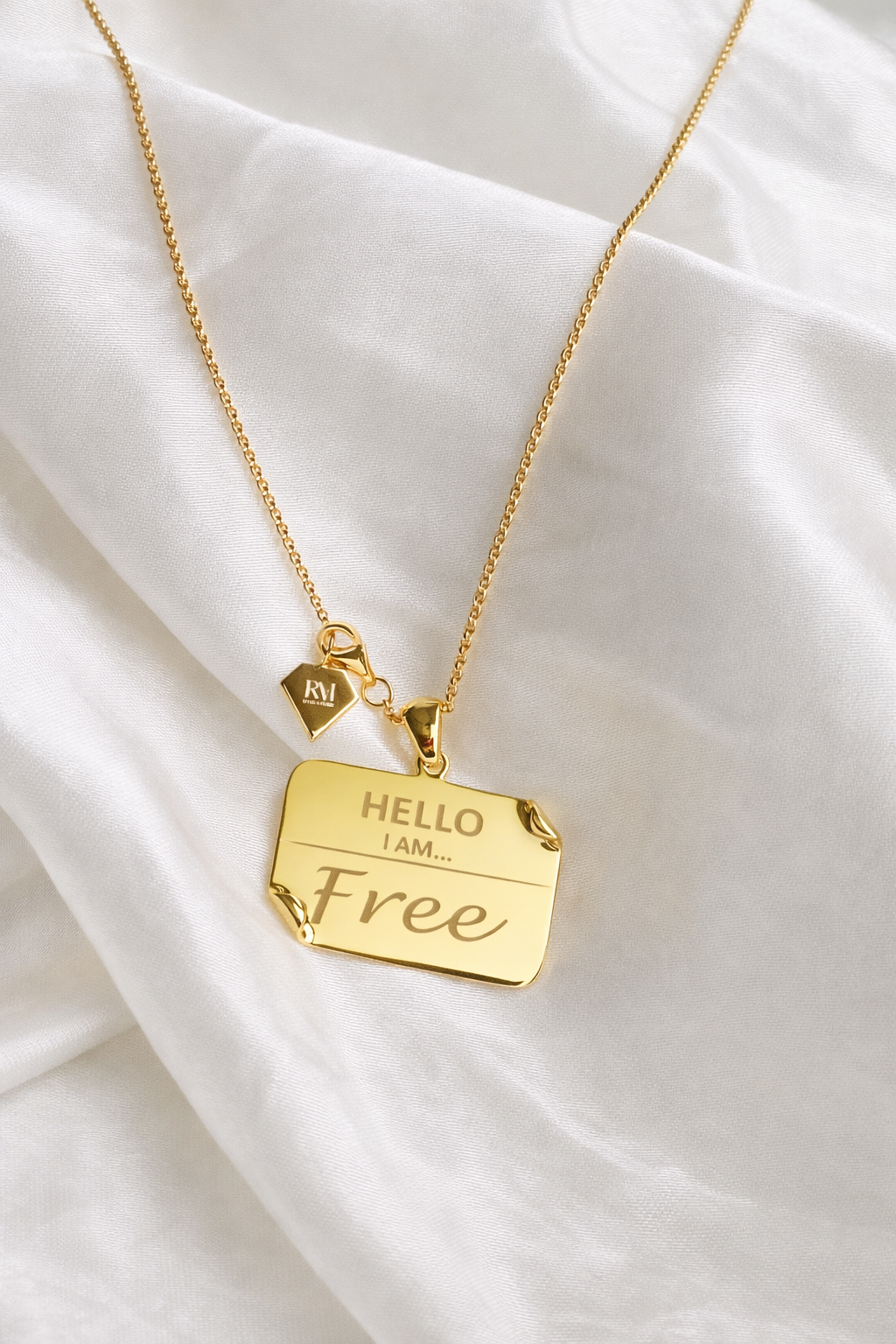 I AM "Free" Name Tag Necklace- NEW ARRIVAL