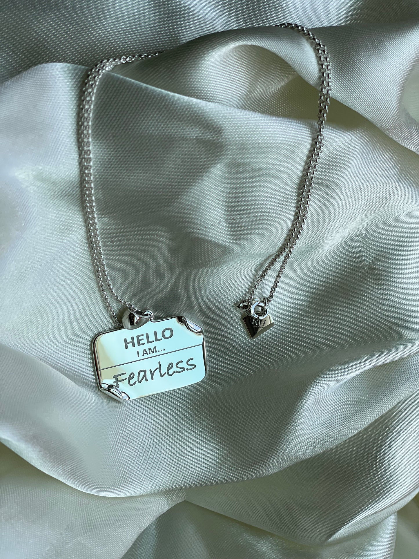 I AM "Fearless" – Name Tag Necklace