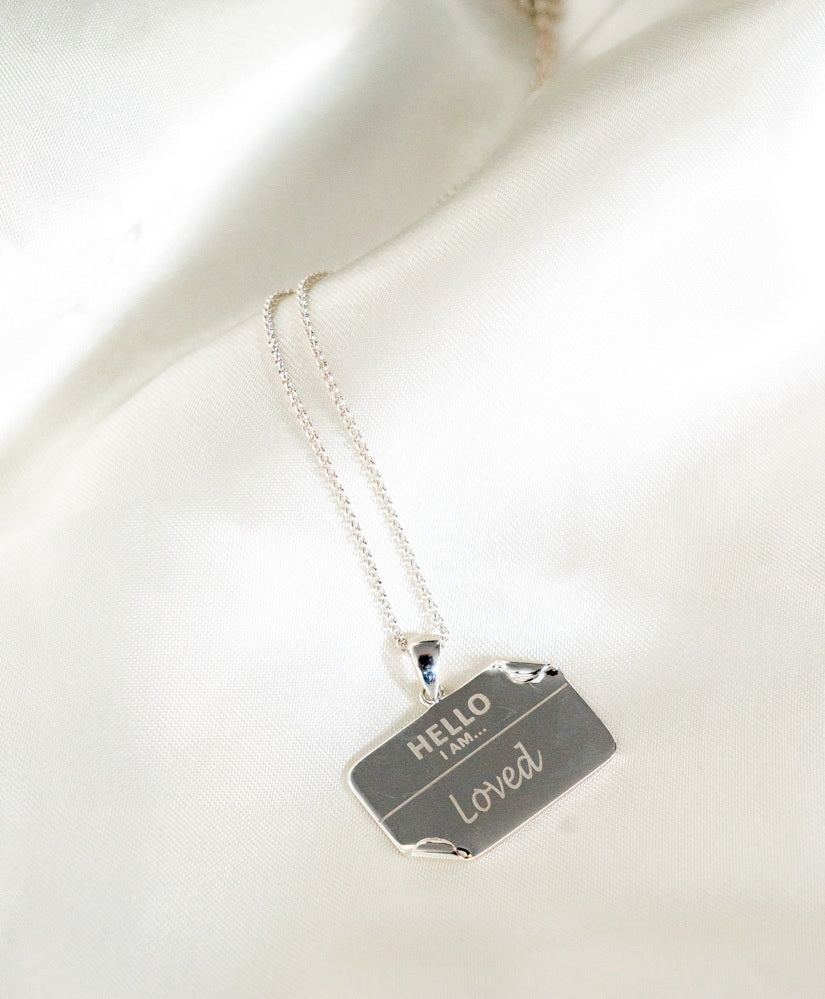 I AM "Loved" - Name Tag Necklace