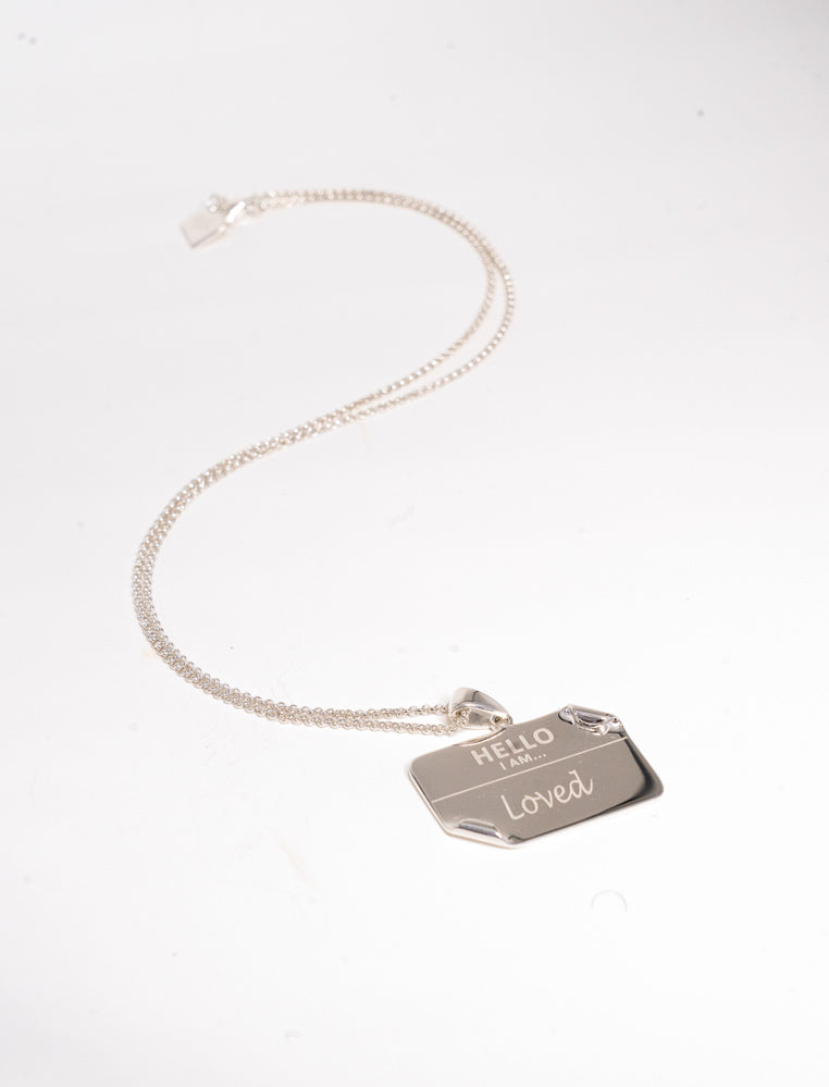 I AM "Loved" - Name Tag Necklace