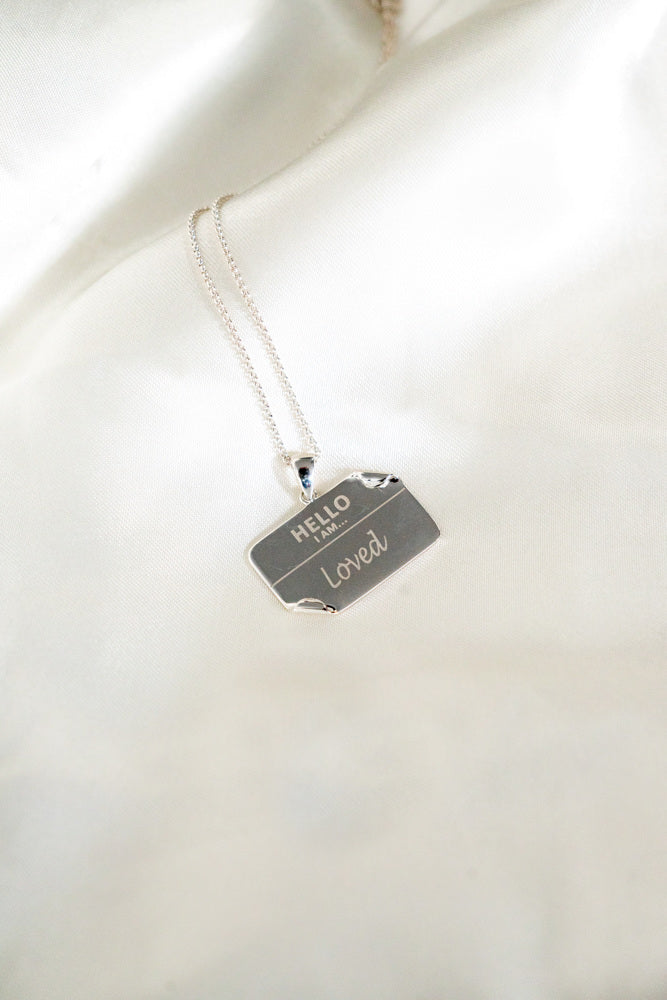 I AM "Loved" - Name Tag Necklace