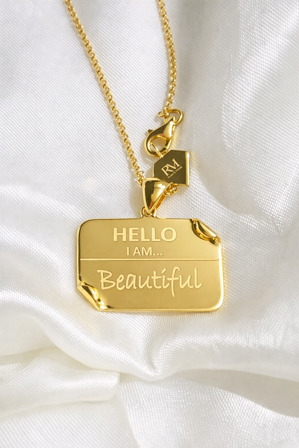 I AM "Beautiful" – Name Tag Necklace