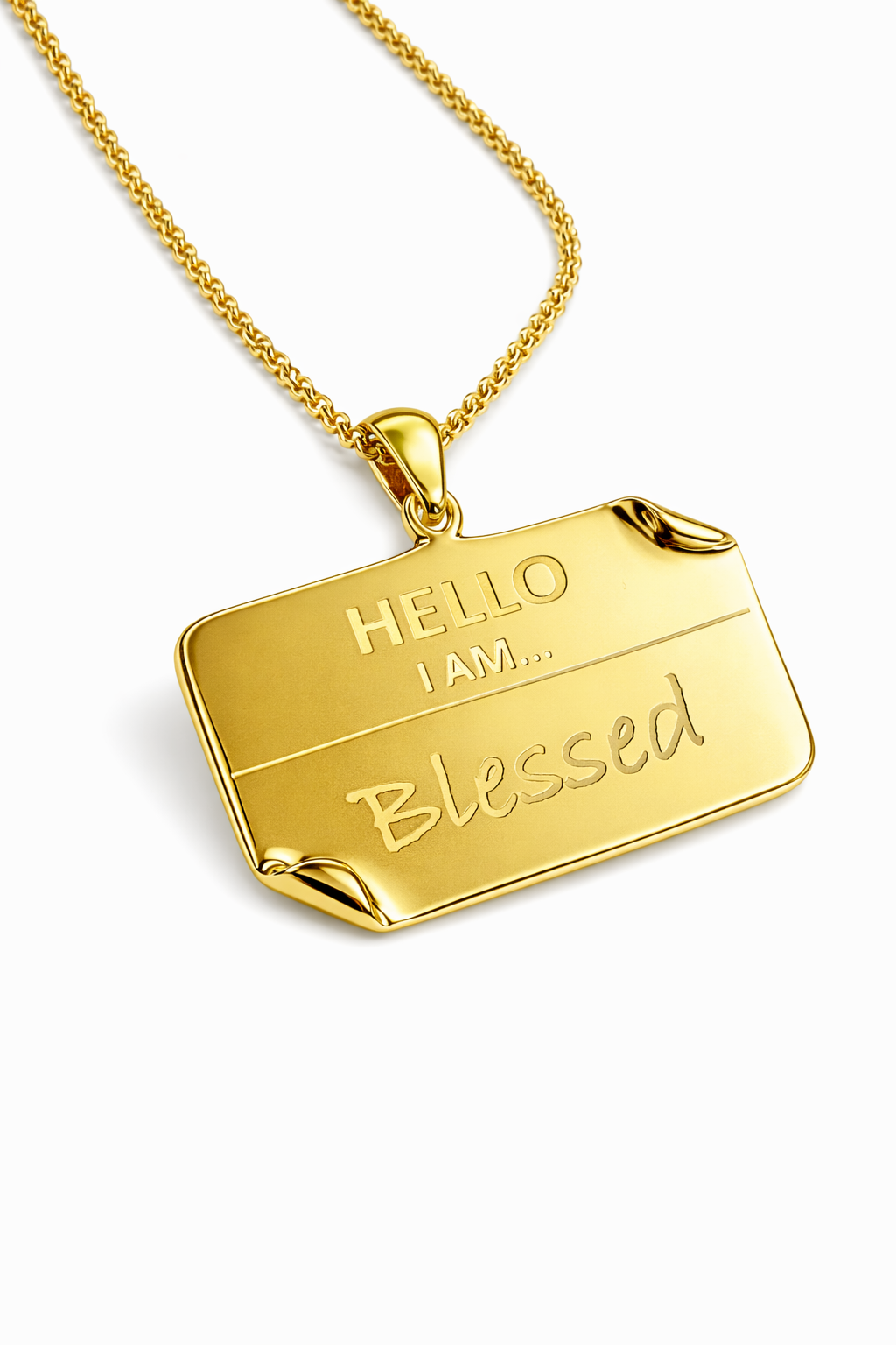 I AM "Blessed" Name Tag Necklace- BEST SELLER RESTOCK
