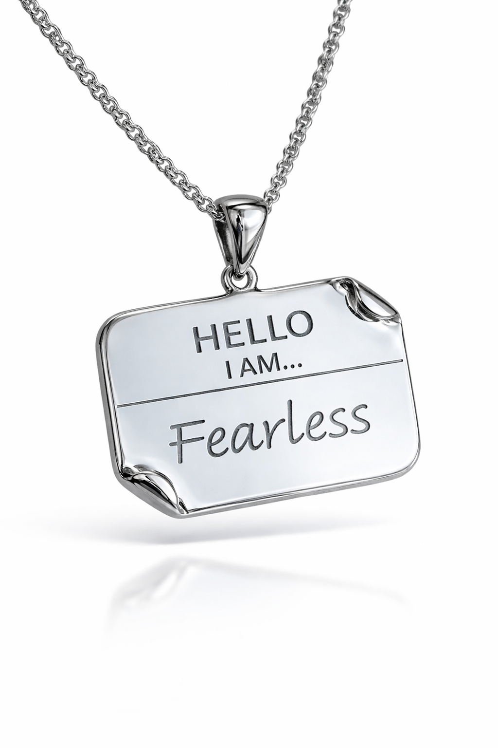 I AM "Fearless" – Name Tag Necklace