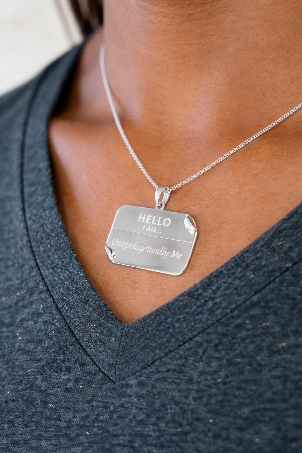 I AM "Unapologetically Me" Name Tag Necklace- BEST SELLER RESTOCK