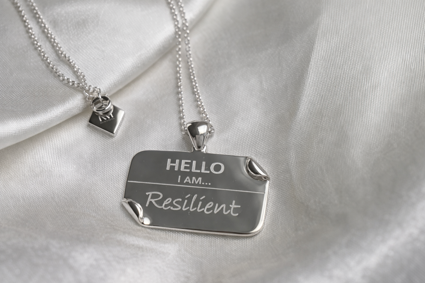 I AM "Resilient" – Name Tag Necklace
