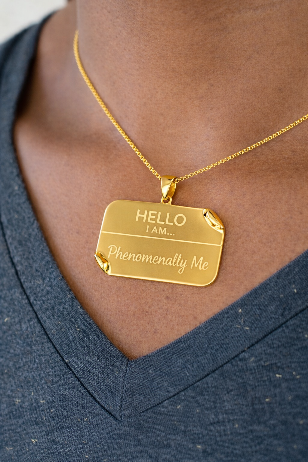 I AM "Phenomenally Me" - Name Tag Necklace- BEST SELLER RESTOCK