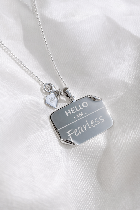 I AM "Fearless" – Name Tag Necklace