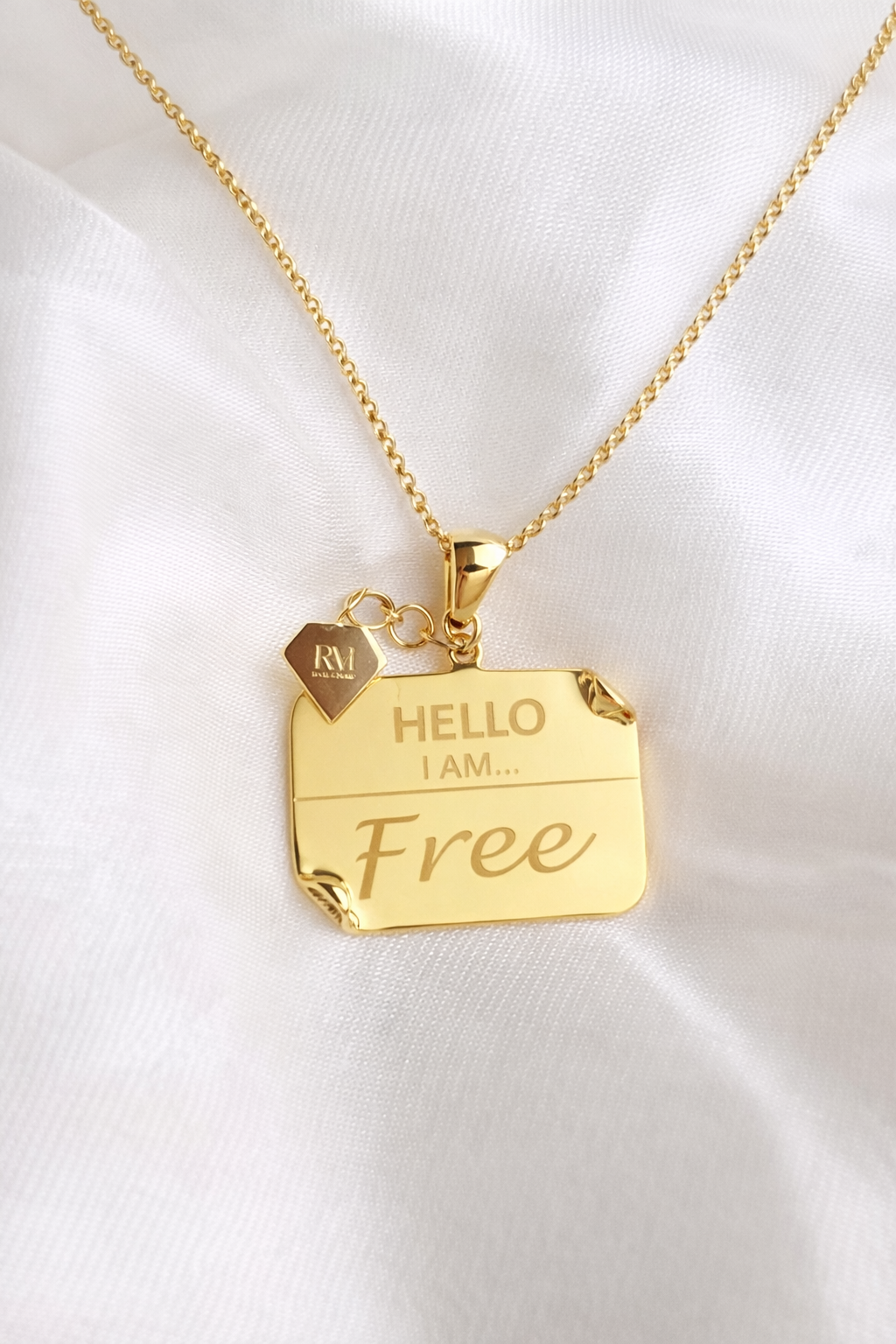 I AM "Free" Name Tag Necklace- NEW ARRIVAL