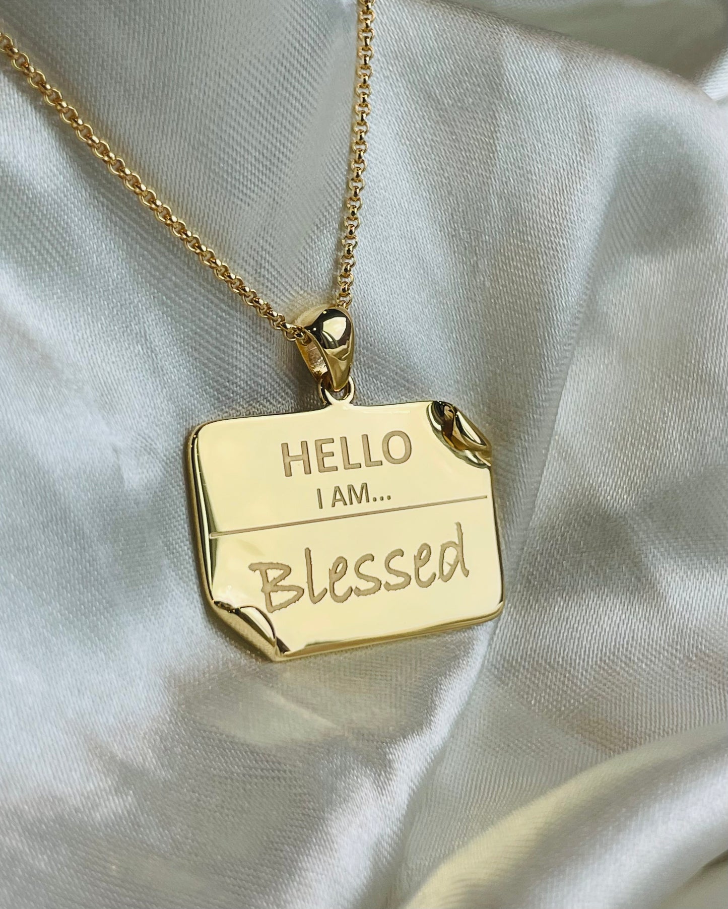 I AM..."Blessed" Name Tag Necklace- BEST SELLER RESTOCK