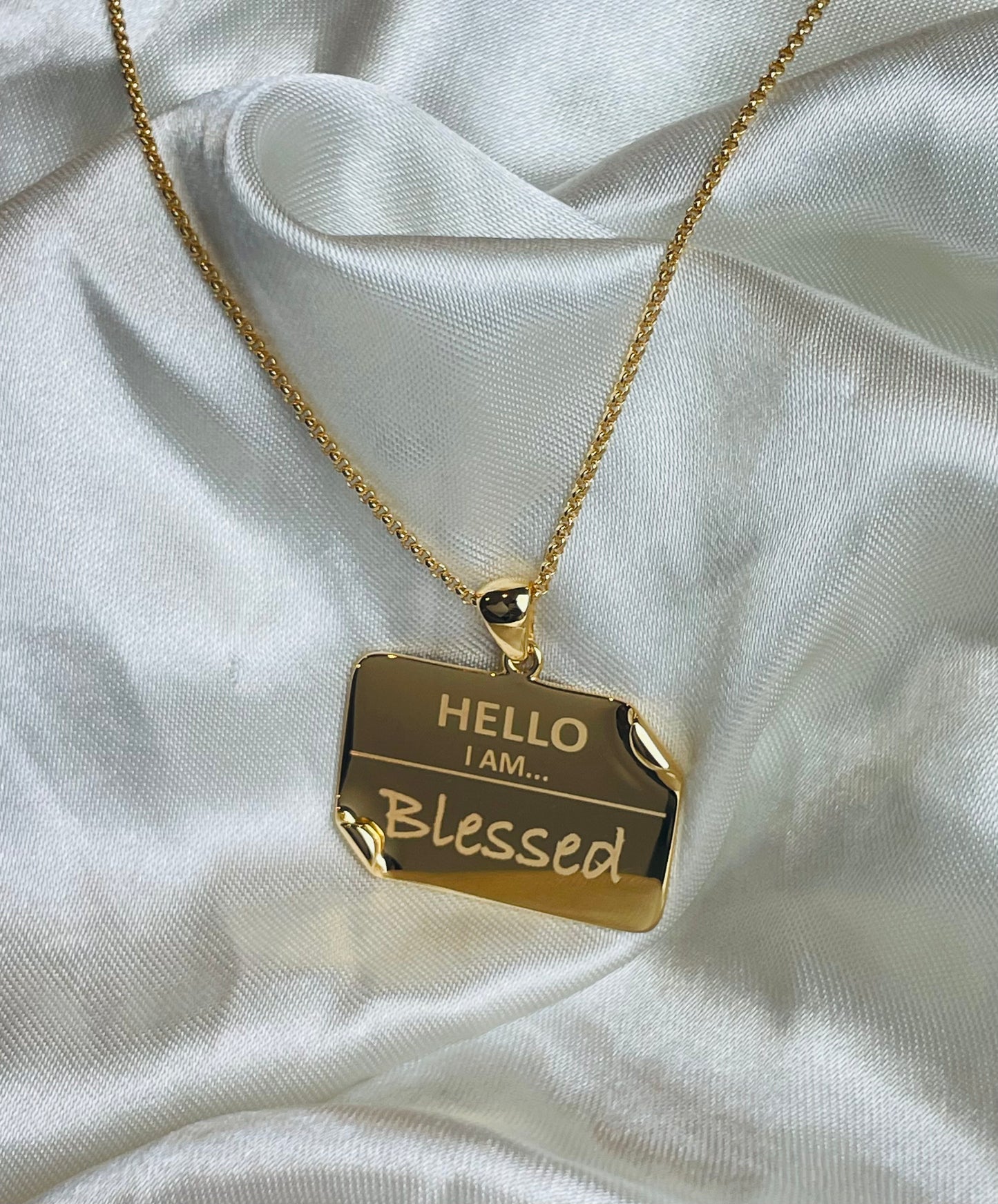 I AM..."Blessed" Name Tag Necklace- BEST SELLER RESTOCK