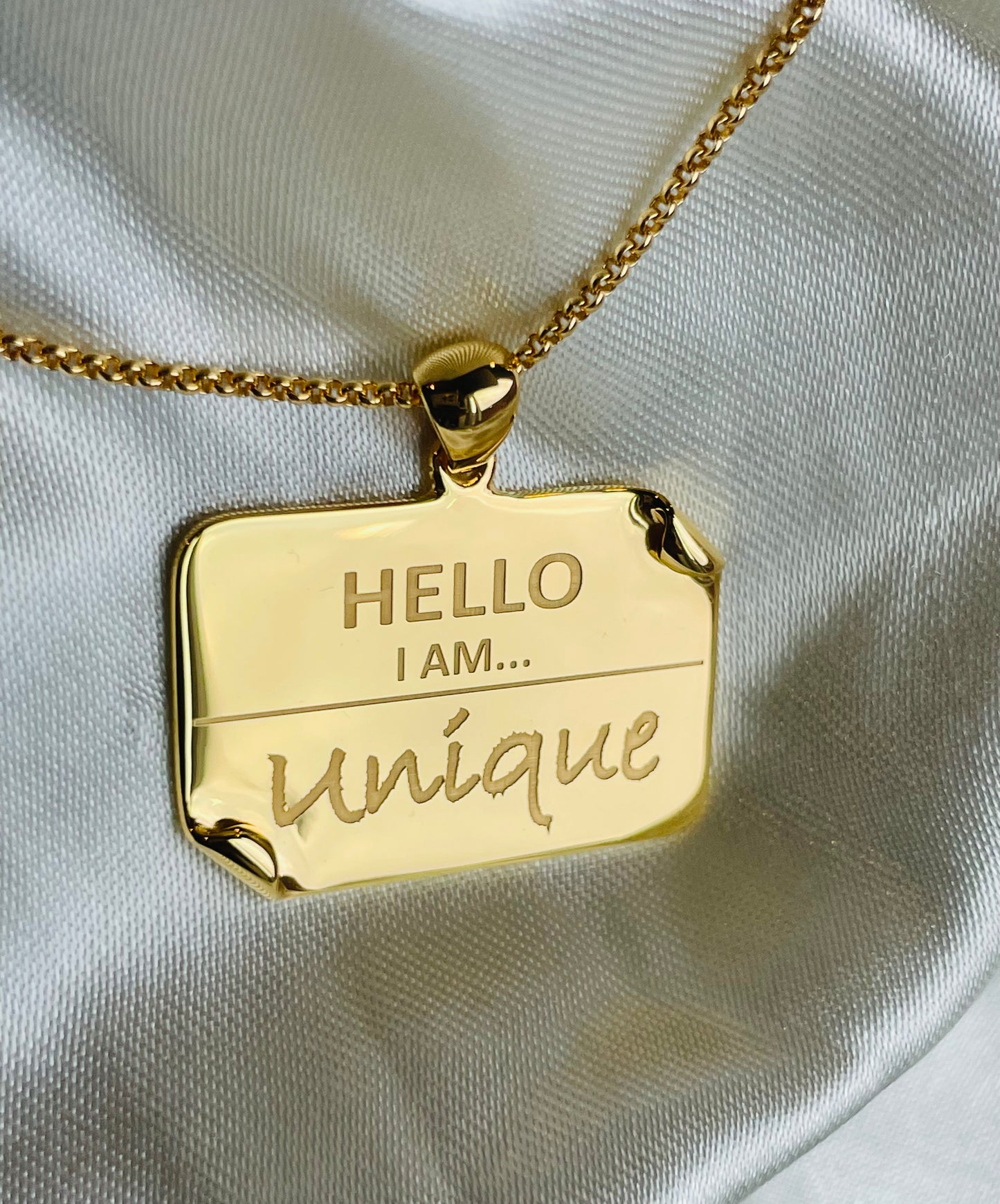 I AM..."Unique" Name Tag Necklace- NEW ARRIVAL