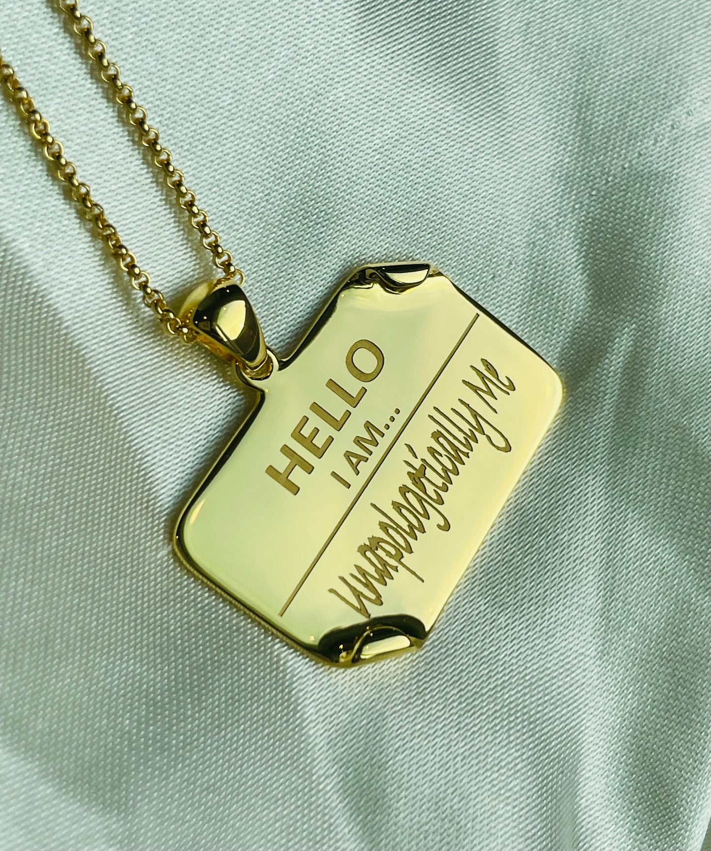 I AM..."Unapologetically Me" Name Tag Necklace- BEST SELLER RESTOCK