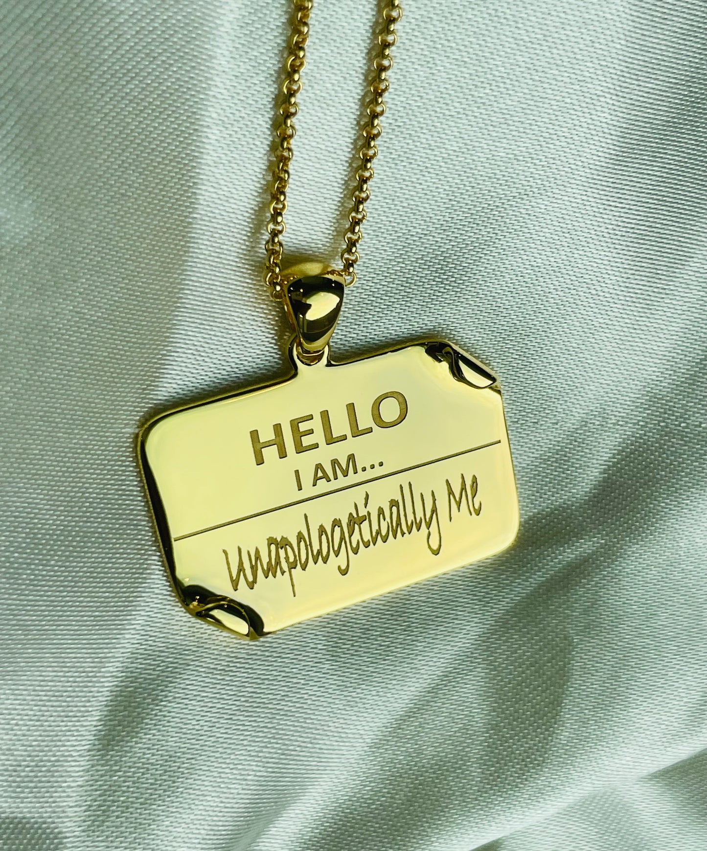 I AM..."Unapologetically Me" Name Tag Necklace- BEST SELLER RESTOCK