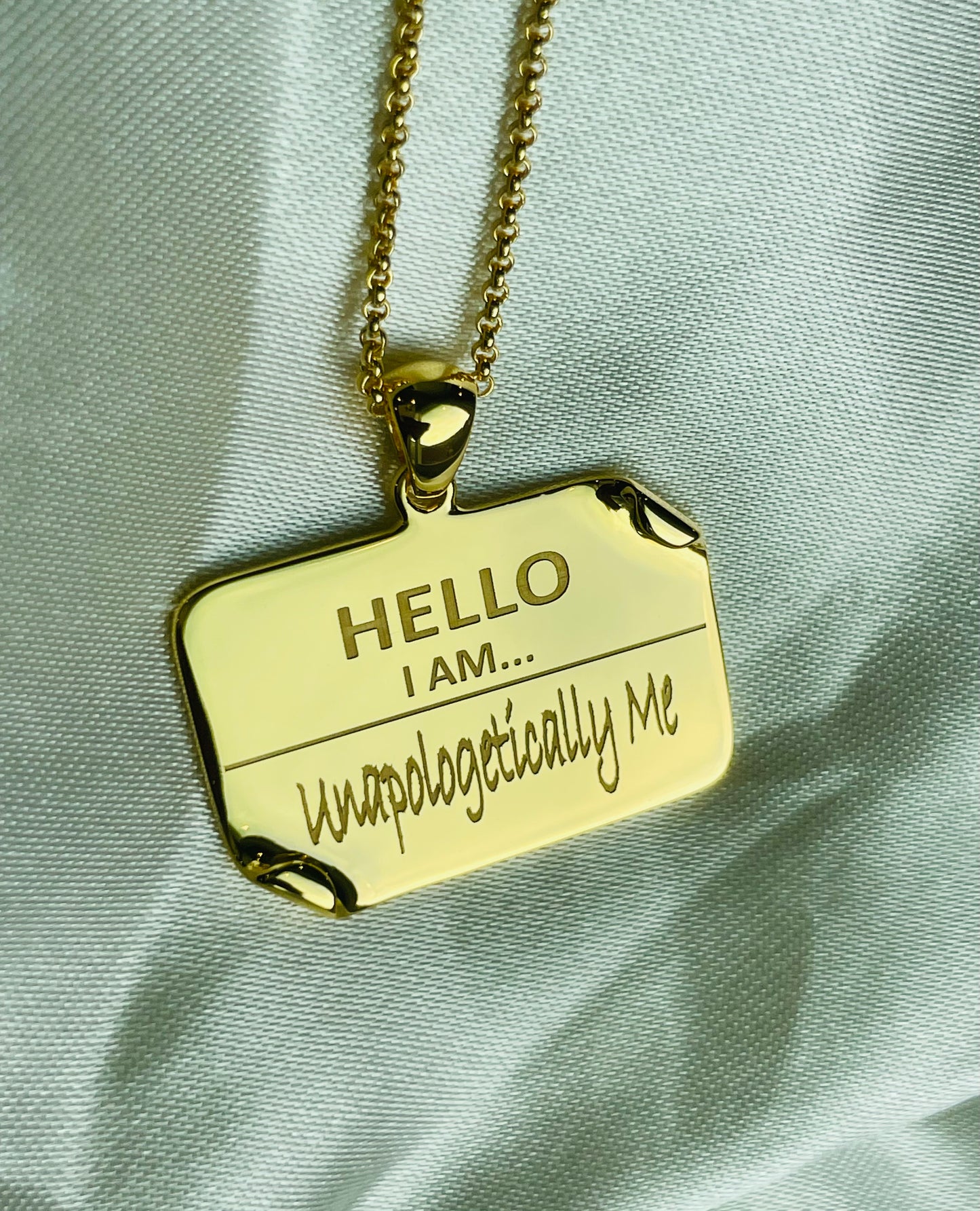 I AM..."Unapologetically Me" Name Tag Necklace- BEST SELLER RESTOCK