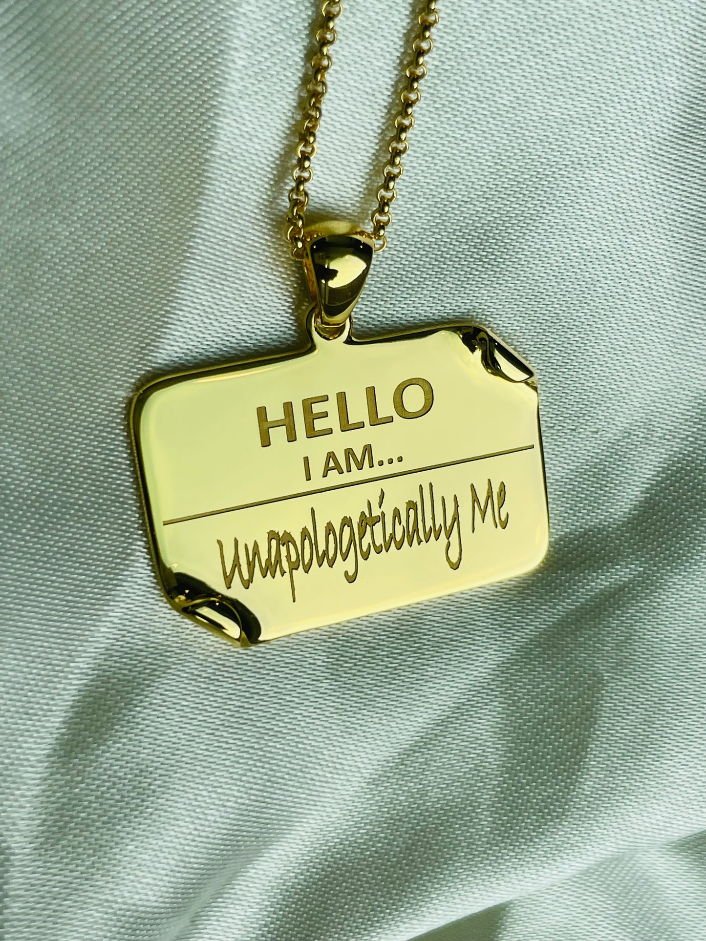 I AM..."Unapologetically Me" Name Tag Necklace- BEST SELLER RESTOCK