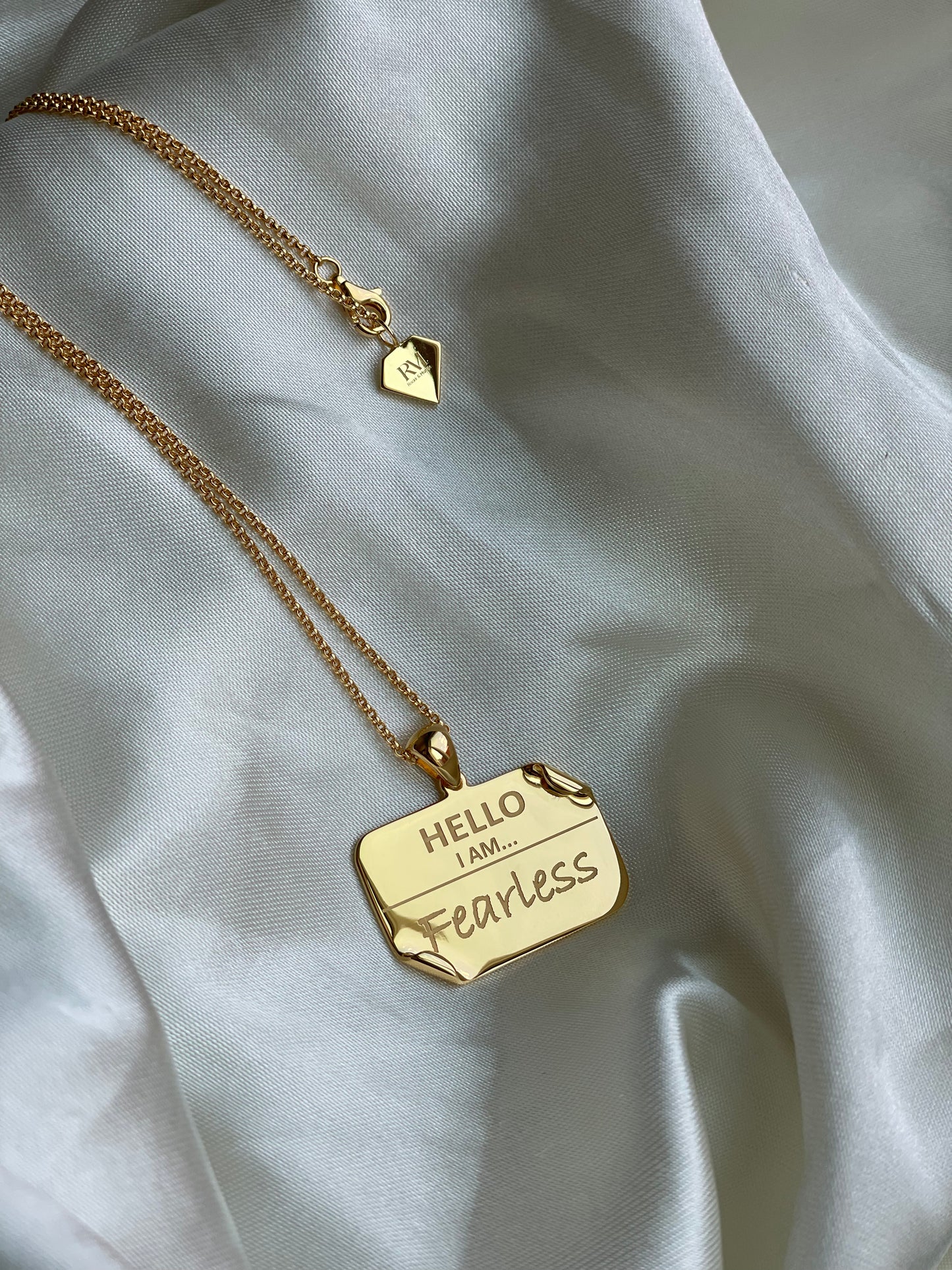 I AM "Fearless" – Name Tag Necklace