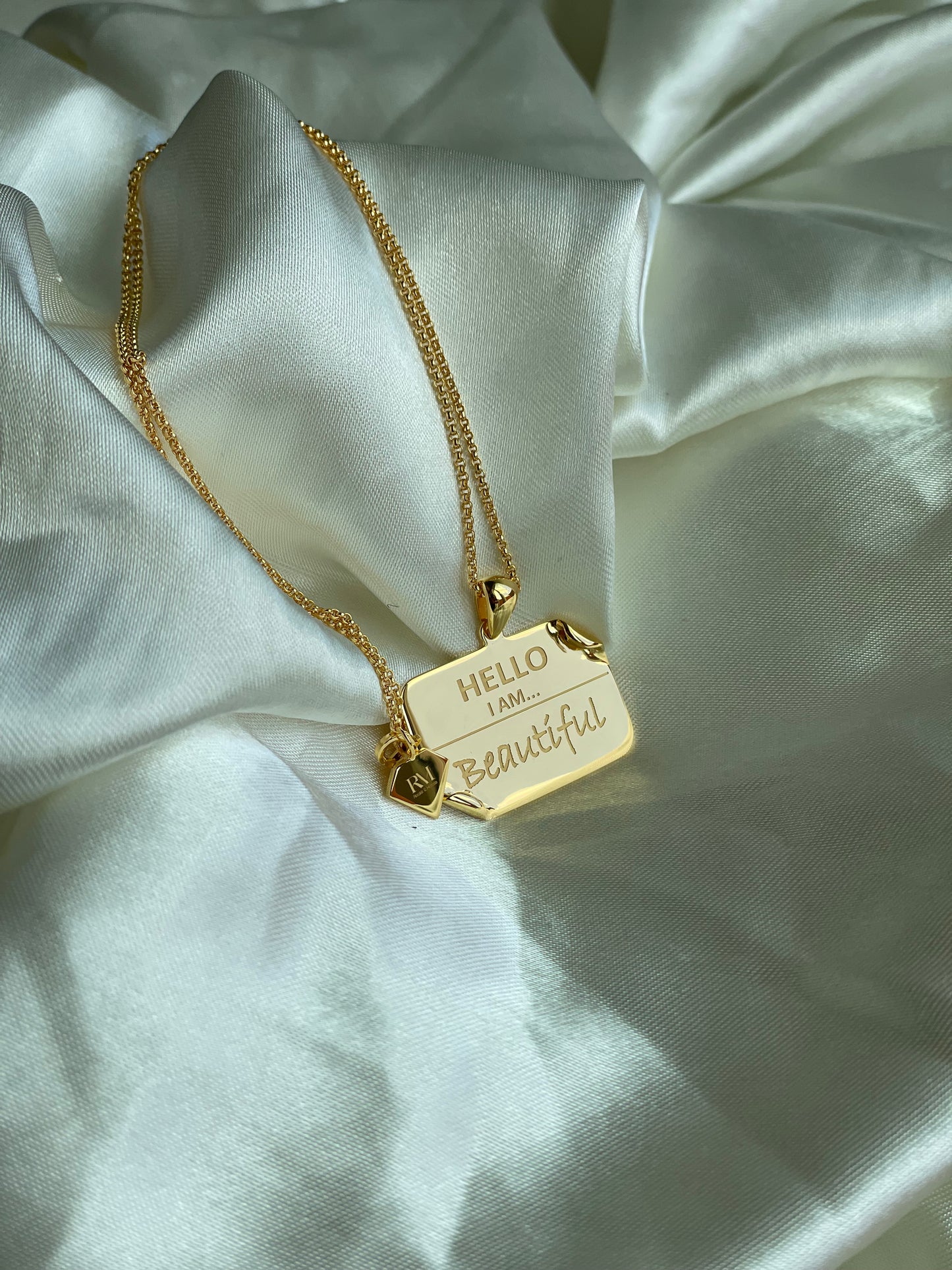 I AM "Beautiful" – Name Tag Necklace