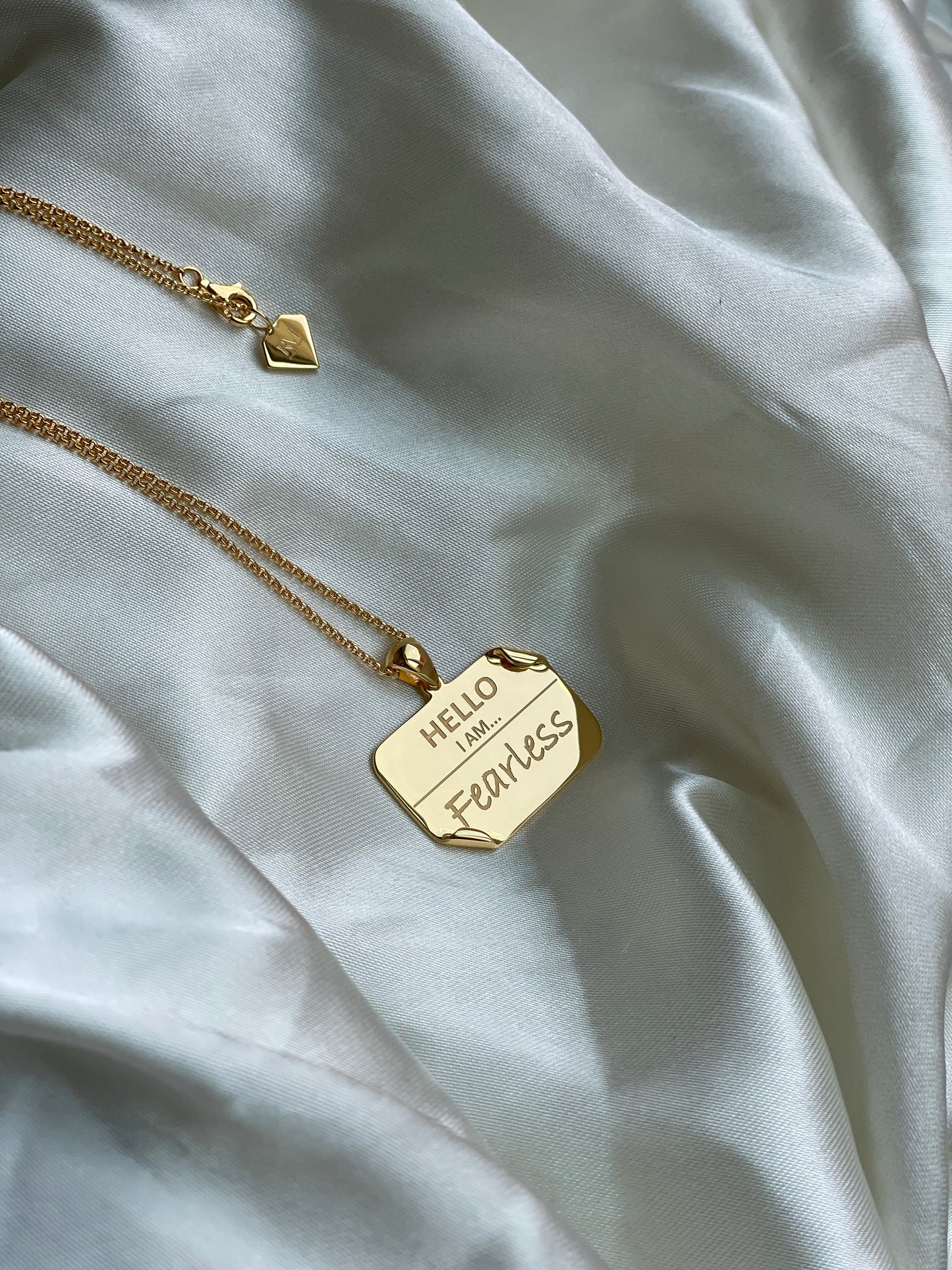I AM "Fearless" – Name Tag Necklace