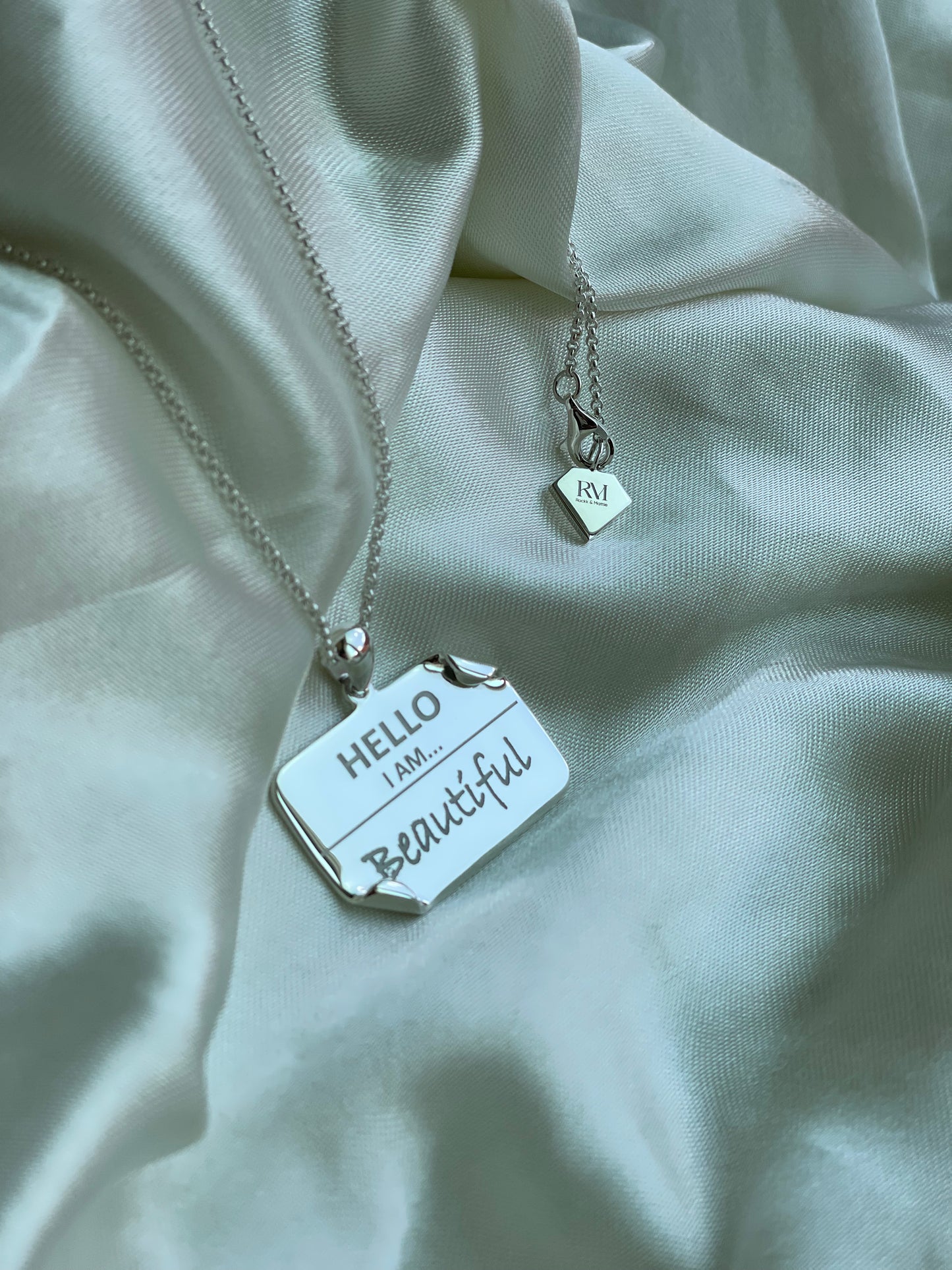 I AM "Beautiful" – Name Tag Necklace