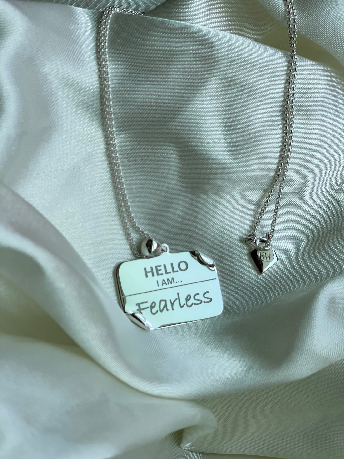 I AM "Fearless" – Name Tag Necklace