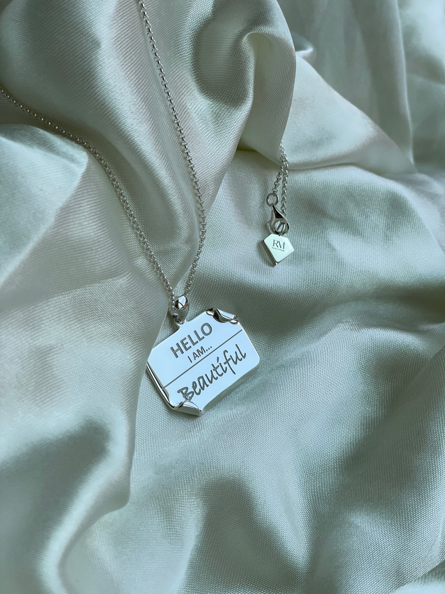 I AM "Beautiful" – Name Tag Necklace